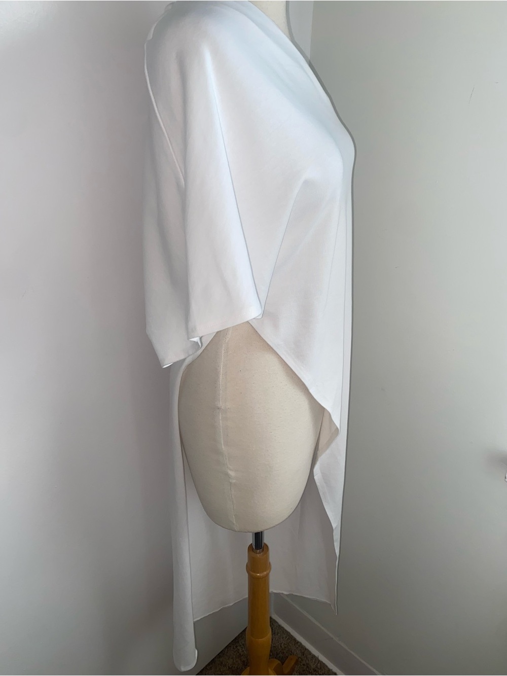 ZARA One-Shoulder White Asymmetric Long Top - Size S - NEW - Picture 6 of 8